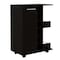 Tuhome Bar Cart, Two External Shelves, Four Casters, Six Built-in Wine Rack, Single Door Cabinet, Black MLW5542 - alternate 7